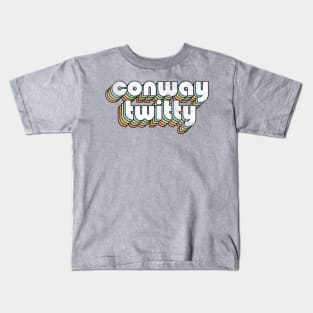 Conway Twitty - Retro Rainbow Letters Kids T-Shirt